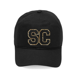 SC Varsity Letter Black Cap #L190-BLK-PBLKSC