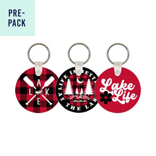 Buffalo Check Lake Keychain 9 pc Set #SPACK-RDKC-BCHLAKE
