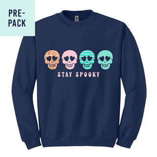 Skull Stay Spooky Navy Sweatshirt 9 pc Set #PACK-SWNAVY-STSP23