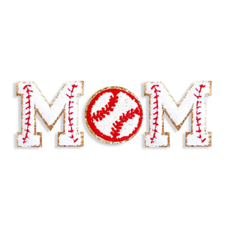 Baseball Mom Varsity Letter Patch Set #PACK-BASE-MOM