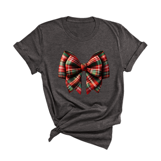 Tartan Bow T-Shirt #HPTS-REDSM-TNBOW