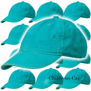 12 PC - Mint Kid’s Baseball Cap #M185VL-MINT12