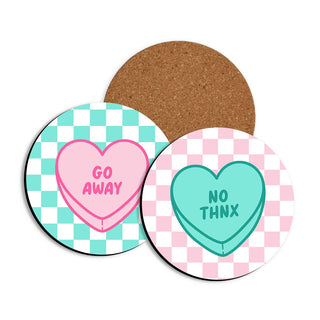 Anti-Heart Day Coaster 4 pc Set #SHRC-NOPE