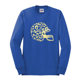 Gold Leopard Helmet Long Sleeve Shirt #HPLS-BLKLG-GDHEL