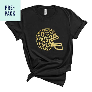Gold Leopard Helmet T-Shirt 9 pc Set #PACK-BLK-GDHEL
