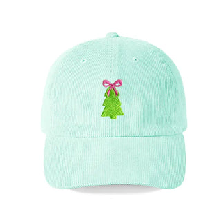 Bow Christmas Tree Corduroy Cap #M193VL-CORD-TREE
