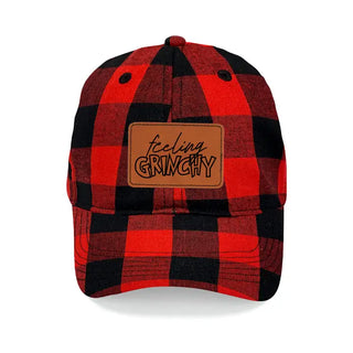 Feeling Grinchy Red Buffalo Check Cap #L190-RDCHK-P102-GRINCH23