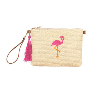 Flamingo Hilton Wristlet #M191VL-NAT-FLAM