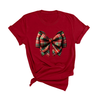 Tartan Bow T-Shirt #HPTS-REDSM-TNBOW