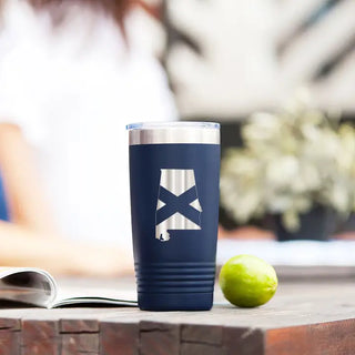 Alabama Auburn Flag Navy Tumbler #TWB20-ALFLAG-NAVY