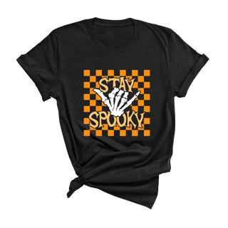 Stay Spooky Check T-Shirt #HPTS-BLKSM-SSCHECK