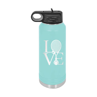 Tennis Love Teal 32oz Insulated Water Bottle #LWB32-TLOVE24-TEAL