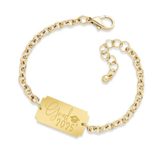 2026 Grad Bracelet #ACB-ABGD-GRAD26-MRGD - Yellow Gold - Link & Chain Bracelet