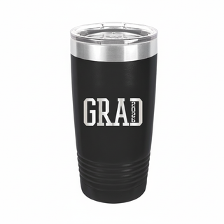 2026 Graduation Tumbler Custom Grad Year 20oz Cup Senior Gift #TWB20-GRAD25-BLK - Insulated Mug/Tumbler