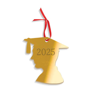 2026 Mirrored Gold Boy Graduate Personalized Ornament #ACOR-PERS-MGRAD26-MRGD - Ornament
