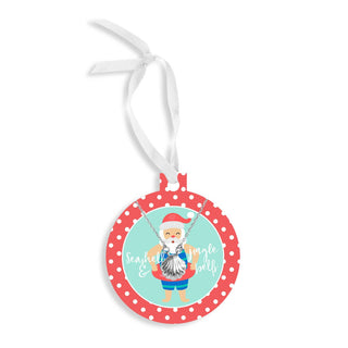Seashells & Jingle Bells Keepsake Ornament #SO-RD-1357SV-SHELL