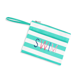 Mint Stripe Swim Wet Bag #M726VL-STMINT-SWIM