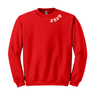 XO Embroidered Red Sweatshirt #MSW-REDSM-XOEMB