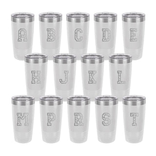 Varsity Single Initial Tumbler #TWB20-VAR-A-BLK