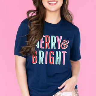 Merry & Bright Navy T-Shirt 9 pc Set #PACK-NAVY-MB24