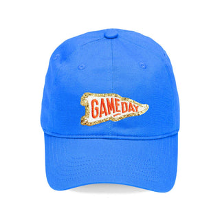 Orange Pennant Patch Electric Blue Cap #L190-BLU-GDPEN-ORG