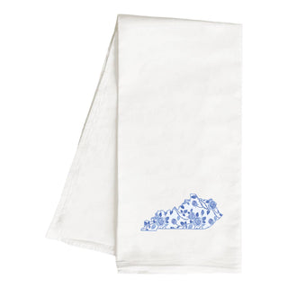 Blue Floral Kentucky Hand Towel #HPHT-HTBLUFLRKY