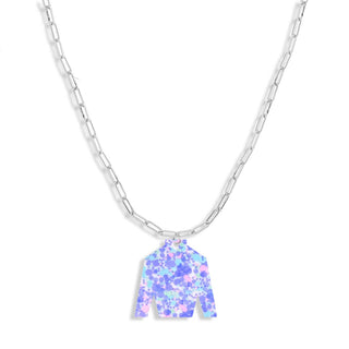 Lilac Confetti Jockey Rhonda Necklace #ACN-215SV-JOCKEY-PURC