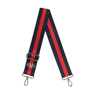 Navy & Red Stripe Crossbody  Strap