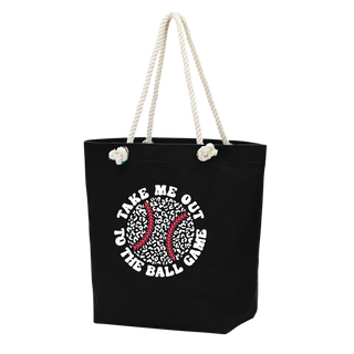 Take Me Out to the Ballgame Baseball Castaway Tote #HP734-BLK-BGAME