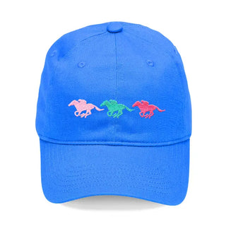 3 Horses Embroidered Baseball Cap Equestrian Riding Hat for Women #M190-HORSE3 - Electric Blue - Baseball Cap - Women’s
