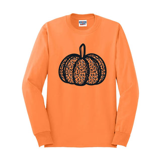 Leopard Pumpkin Long Sleeve Shirt #HPLS-ORGLG-LPRDPMPK
