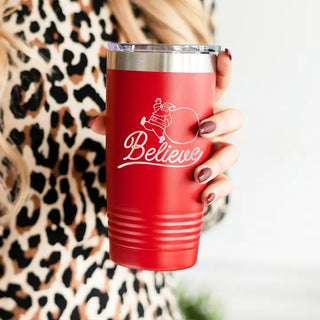 Christmas Believe Red Tumbler #TWB20-CBELIEVE-RED