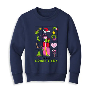In my Grinchy Era Kid's Sweatshirt #HPSW-KDNAVYXS-KDGERA