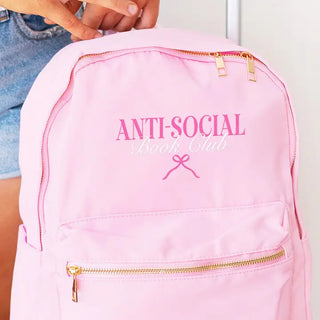 Anti-Social Book Club Charlie Backpack Reader Travel School Book Bag # – Viv@Lou® by Vivid Impressions