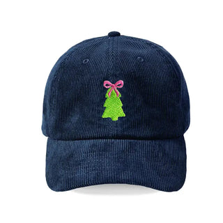 Bow Christmas Tree Corduroy Cap #M193VL-CORD-TREE