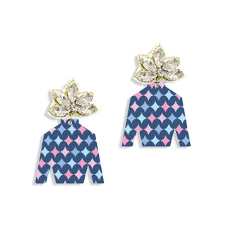 Pastel Diamonds Jockey Earrings #ACE-489CRY-JOCKEY-PASDIA