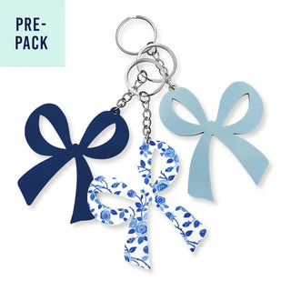 Blue Bow Keychain 9 pc Set #LPACK-ACK-BOW-BLU