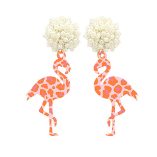 Smitten Kitten Acrylic Flamingo Earrings #ACE-491PRL-FLAM-SMIT