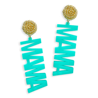 Mint Acrylic Mama Earrings #ACE-491PRL-MAMA-MINT