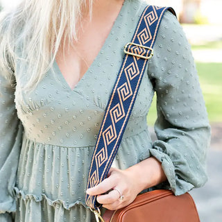 Navy & Camel Kara Crossbody Strap #MNA109VL-NYCAM