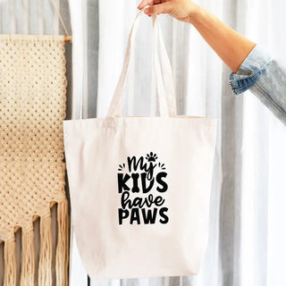 My Kids Have Paws Canvas Tote #HPT2518-PAW