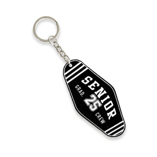 Black & White Senior Crew Keychain #ACK-HOTEL-BLKWHT-SENIOR26