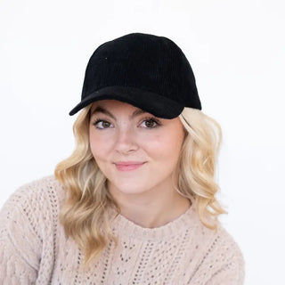 Corduroy Cap #M193VL-BLKCORD