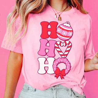 Ho Ho Ho Light Pink T-Shirt 9 pc Set #PACK-LTPK-HOHO