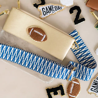 Royal Blue Textured Crossbody Strap #MNA109VL-RBLWHT