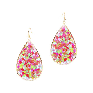 Hot Pink Sparkle & Shine Earrings #VLJE2855-HTPK