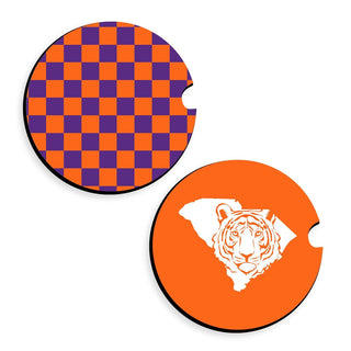 Tiger Town Clemson Car Coaster 2 pc Set #SPACK-CC132-TTOWN