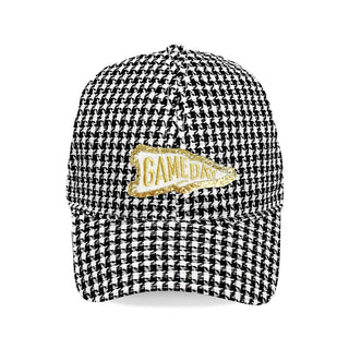 Gold Pennant Patch Houndstooth Cap #L190-HOUNDS-GDPEN-GD