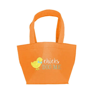 Chicks Dig Me Felt Easter Tote #M959VL-BLK-DCHICK