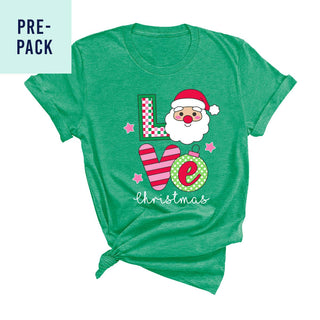 Santa Love Heather Green T-Shirt 9 pc Set #PACK-HKGRN-LVSANT